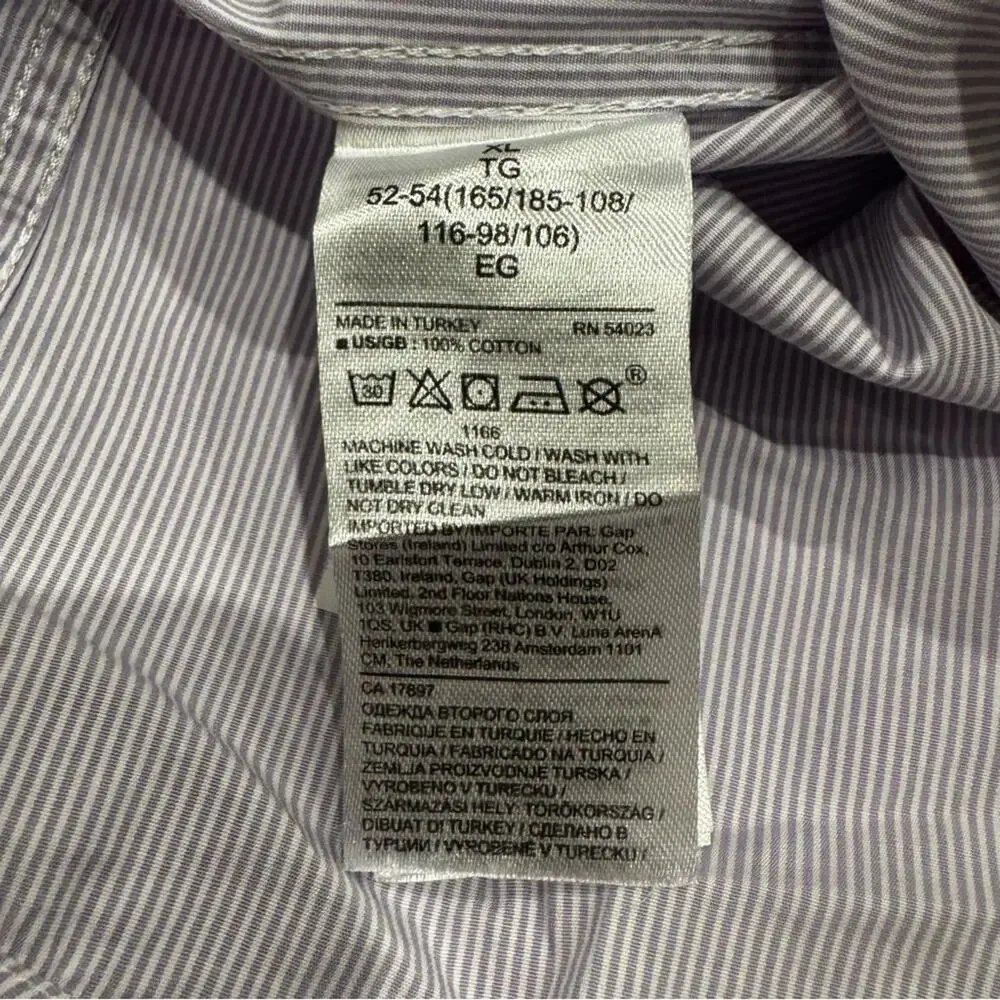 Banana Republic Men's Premium Poplin Button Down Dress Slim Fit Shirt XL NWOT